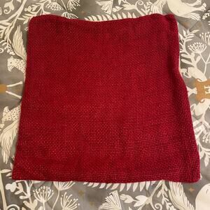 PotteryBarn 19” x 19” red outdoor pillow sham woven contemporary classic